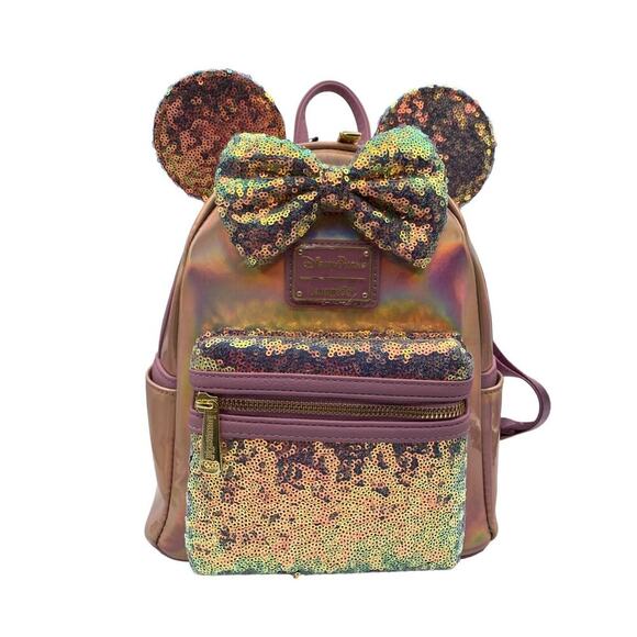 Loungefly Handbags - NWT Disney Parks 50th Anniversary EARidescent Iridescent Pink Loungefly Backpack